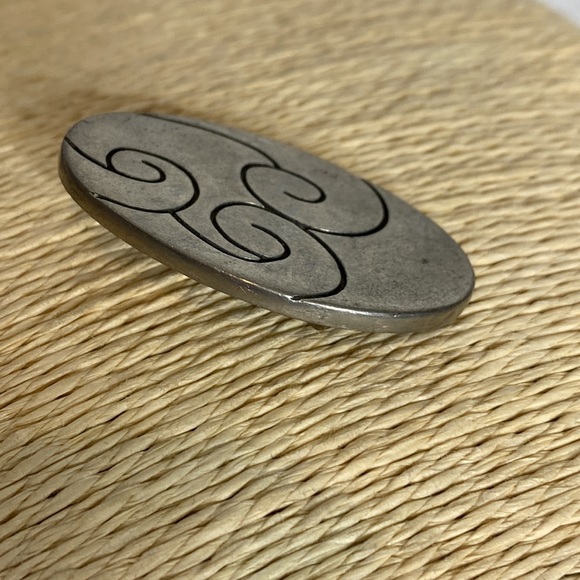 Vintage signed Aitkens pewter brooch pin - Picture 3 of 6